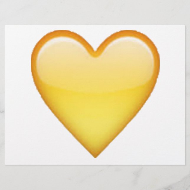 Flyer Coração Amarelo - Emoji (Frente)