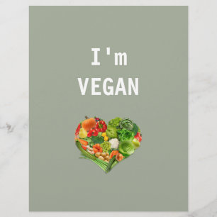 Flyer Coração das frutas e legumes - Vegan