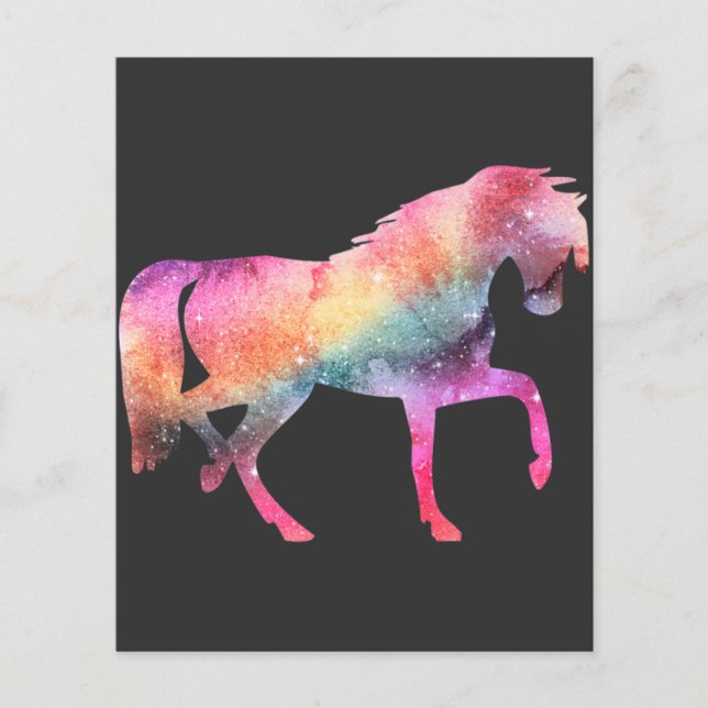 Flyer Coração Para Cavalos Cavaleiros Cavaleiros Cavalei (Frente)