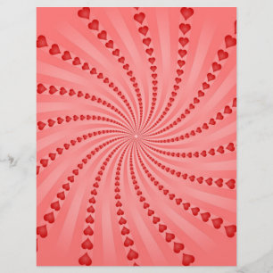 Flyer Corações Espiral: Arte Vetorial: