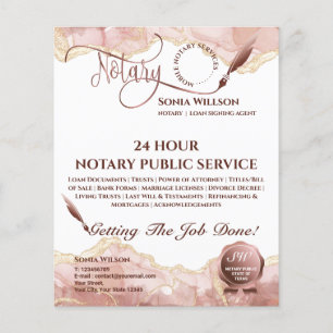 Flyer Corante de Sinalização de Notário e Empréstimo