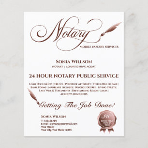 Flyer Corante Notário Móvel e Agente de Sinalização de E