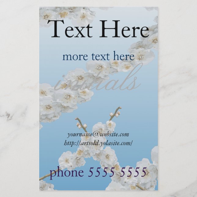 Flyer Coreia Cherry Blossoms White (Verso)