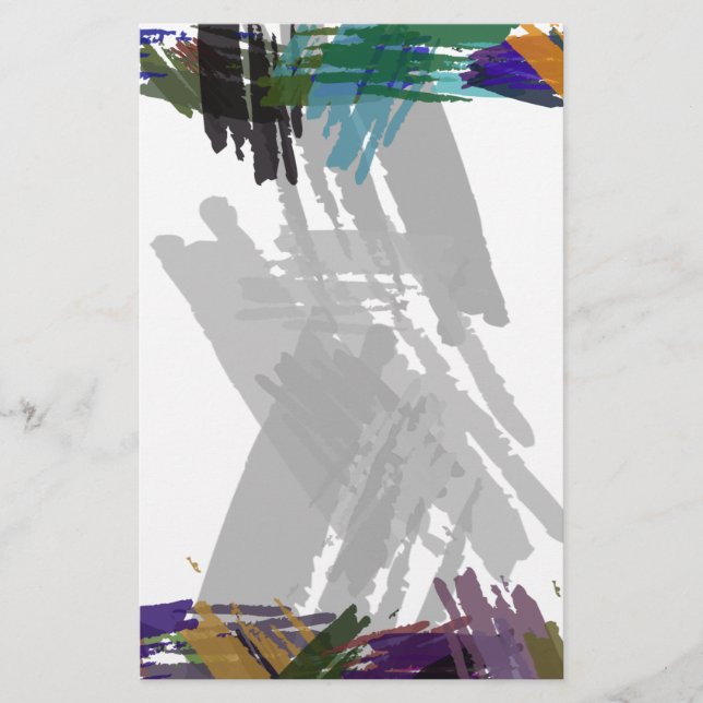 Flyer Cores de Pincel de Pintura Abstrata Bonita (Frente)