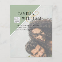 Cores Mistas do Convite para Casamento de Fotos Or