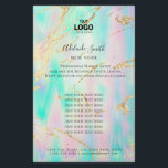 Flyer cores pastel<br><div class="desc">folheto profissional de beleza do artista de maquiagem</div>