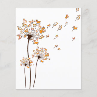 Flyer Corgi Flower Dandelion Camisa Cão Cachorro