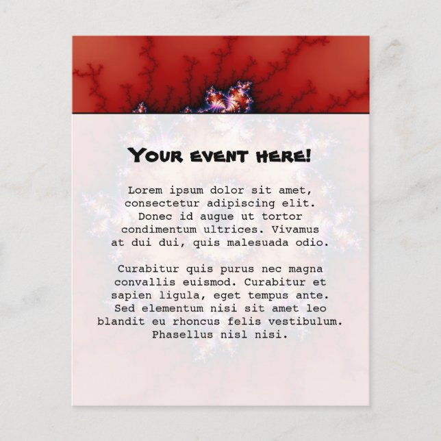 Flyer Coroa De Cornos - Fractal (Frente)