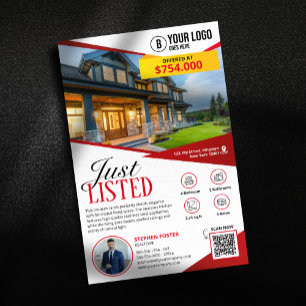 Flyer Corretor de Imóveis Profissional Recém Listado