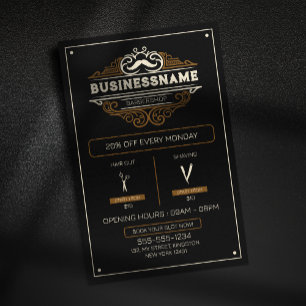 Flyer Corte de Cabelo Antigo na Barbearia Cabeleireiro