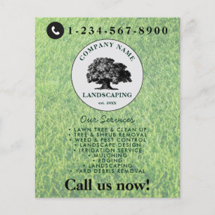 Flyer Corte de Grama Paisagismo Jardim Cuidados com o Ja