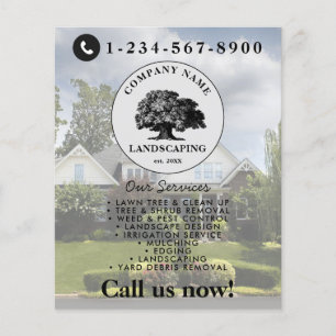 Flyer Corte de Grama Paisagismo Jardim Cuidados com o Ja