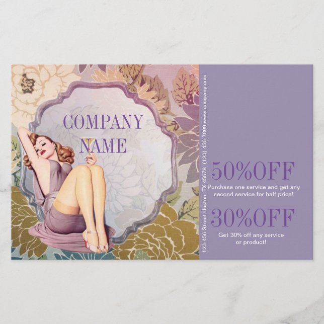 Flyer Cosmetologista Maquiador SPA Salão (Frente)