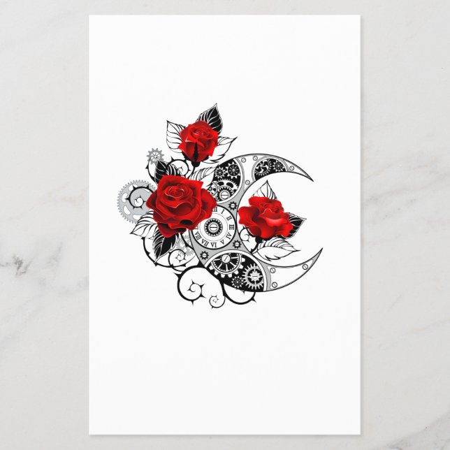 Flyer Crescente Mecânico com Rosas vermelhas (Frente)