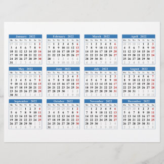 Flyer Crie seu próprio calendário para 2022