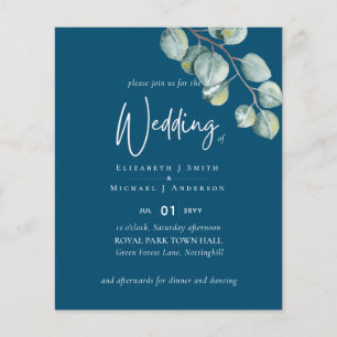 Flyer Crie Seu Próprio Cartaz de Casamento de Eucalipto