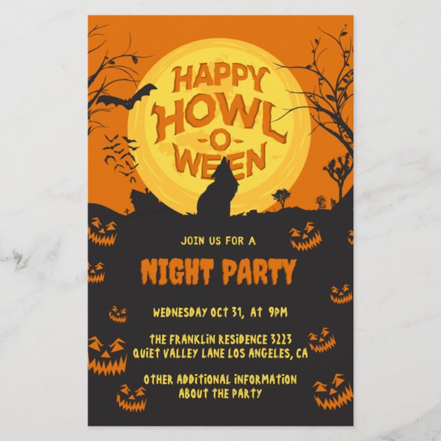 Flyer Crie seu próprio Festa de Halloween personalizado (Frente)