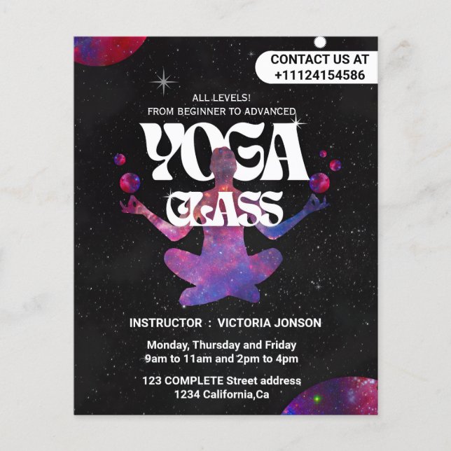 Flyer Crie suas próprias classes personalizáveis de yoga (Frente)