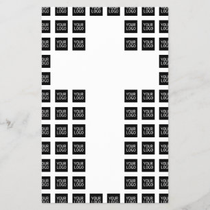 Flyer Crie um padrão cruzado com qualquer logotipo ou im