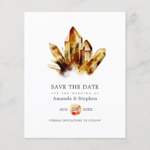 Flyer Cristais de Olho de Tigre Casamento Save The Date