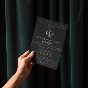 Flyer Cristais Espiritais Holográficos Holográficos Negr