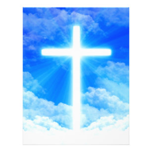 Flyer Cristão Personalizável da Cruz de Jesus Cristo Cla