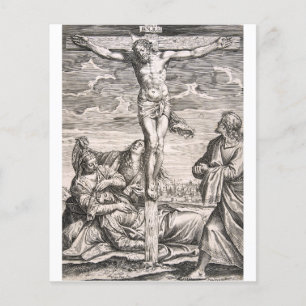 Flyer Cristo na cruz por Agostino Carracci