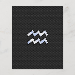 Flyer Cromo como Aquarius Zodiac Sinal em cobra