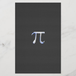 Flyer Cromo como o símbolo do Pi no impressão da fibra