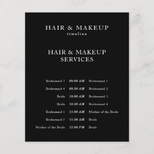 Flyer Cronograma de Cabelo e Maquiagem para Casamento co