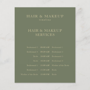 Flyer Cronograma de Cabelo e Maquiagem para Casamento co
