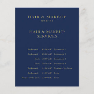 Flyer Cronograma de Cabelo e Maquiagem para Casamento co