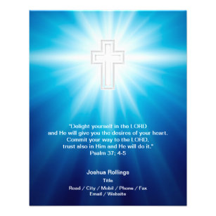 Flyer Cruz Cristã sobre fundo azul