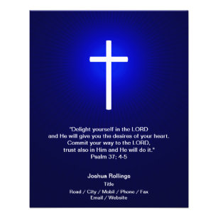 Flyer Cruz Cristã sobre fundo azul escuro