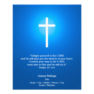 Flyer Cruz Cristã sobre fundo azul escuro