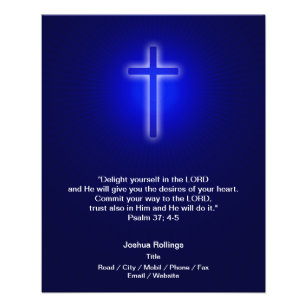 Flyer Cruz Cristã sobre fundo azul marinho