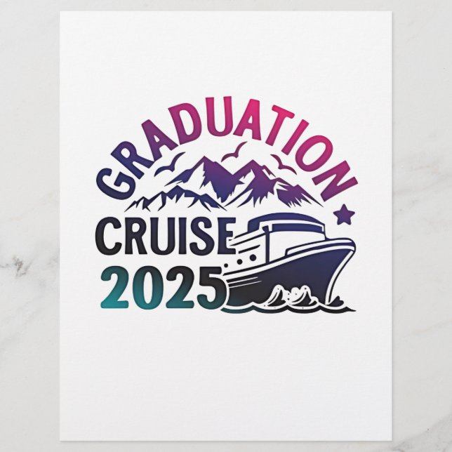 Flyer Cruzeiro de Graduação 2025, Trip de Verão (Frente)