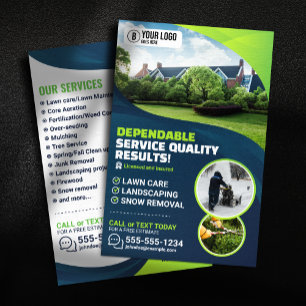Flyer Cuidado Profissional com Gramados Paisagismo Jardi