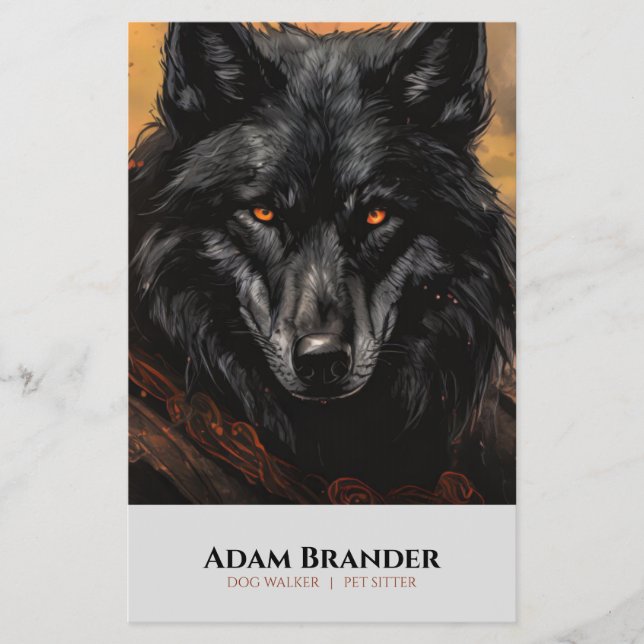 Flyer Cuidador de animais Passarinho  (Frente)