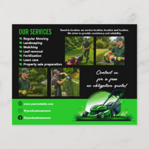 Flyer Cuidados Profissionais com Relvados e Paisagismo P