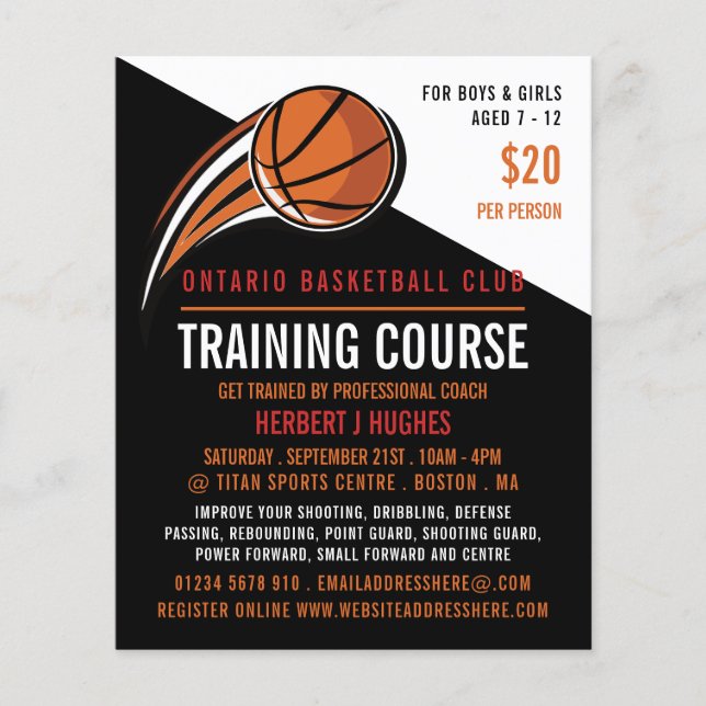 Flyer Curso de Formação de Basquete (Frente)