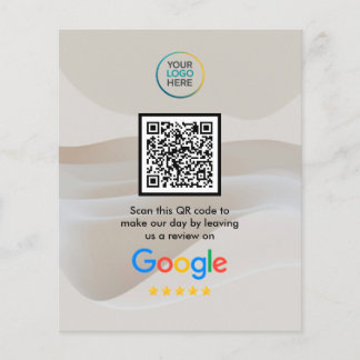 Flyer Custom Google Reviews QR Code 