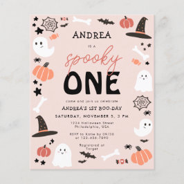 Flyer Cute de Orçamento Estranho Um Halloween Primeiro A