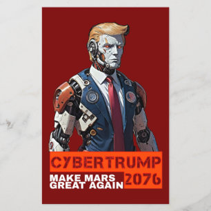 Flyer CyberTrump 2076   Tornar Excelente Marte Novamente