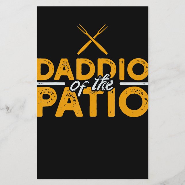 Flyer Daddio Do CHURRASCO Engraçado Da Patio (Frente)