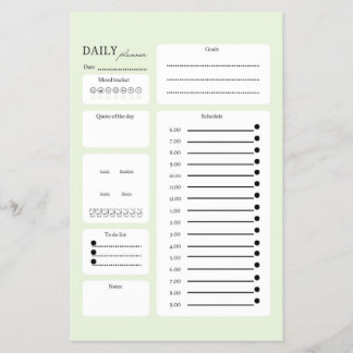 Flyer Daily Planner with Mood & Goal Tracker