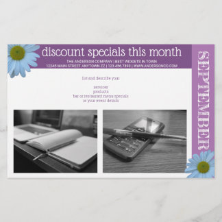 Flyer Daisy 1 Lavanda Roxa Foto Assimétrica 2