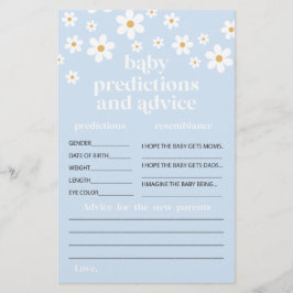 Flyer Daisy Chá de fraldas Advice for Parent Card