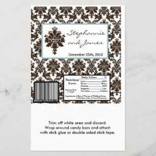 Flyer Damasco de Brown Tiffany do envoltório do bar de