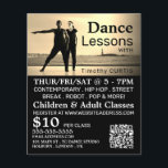 Flyer Dançarinos no Palco, Dance Lesson Advertising<br><div class="desc">Dançarinos no Palco,  Dançarinos Lições De Publicidade Na Loja Cartão de visita.</div>